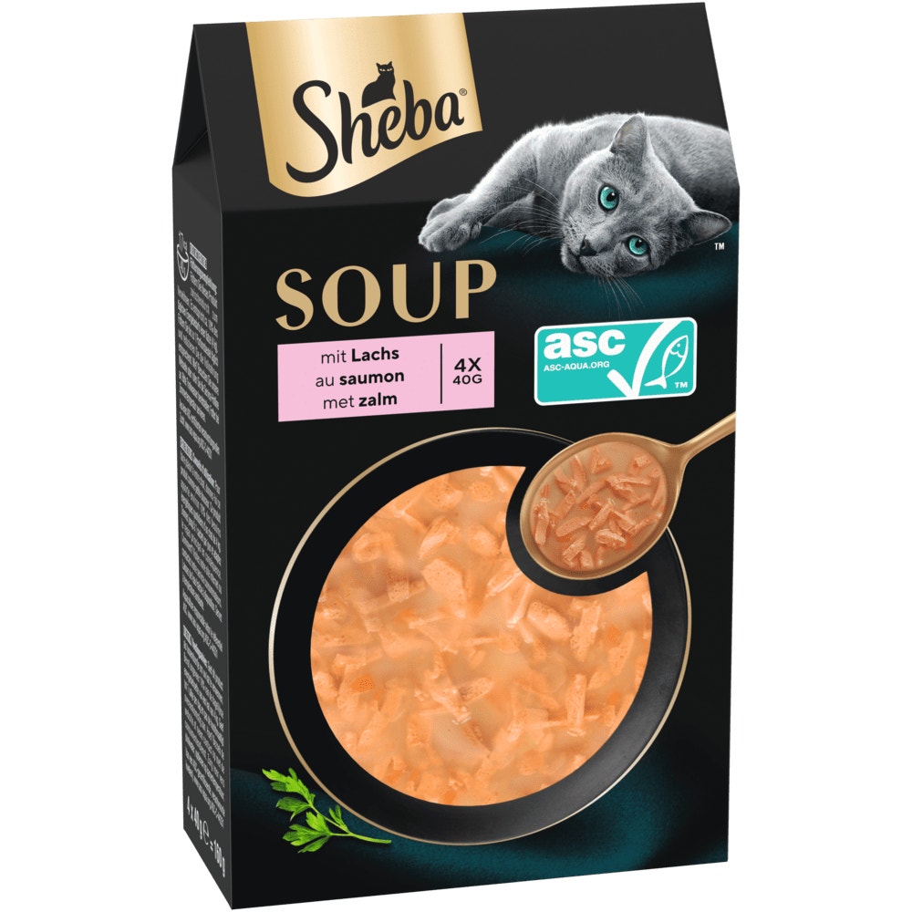SHEBA® Soup Lachs, 4 x 40g - 1