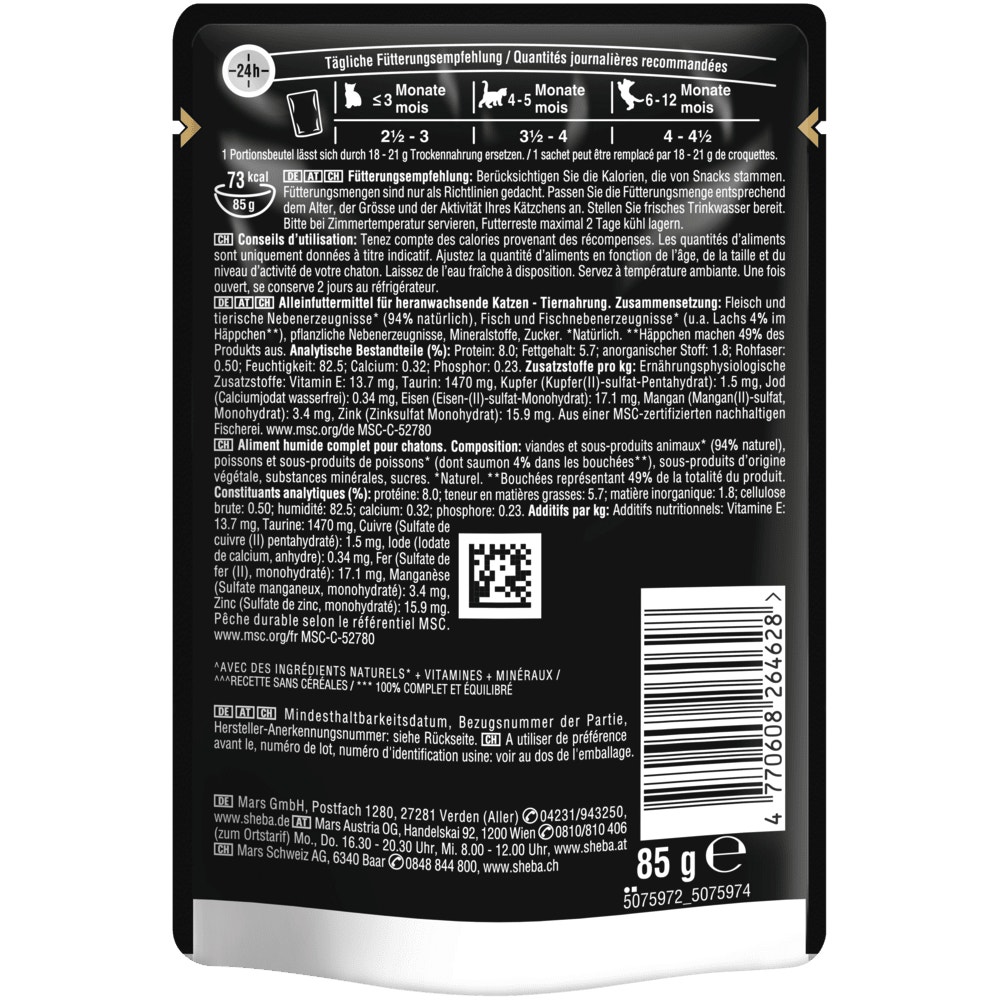 SHEBA® Kitten Lachs in Sauce, 85g - 2