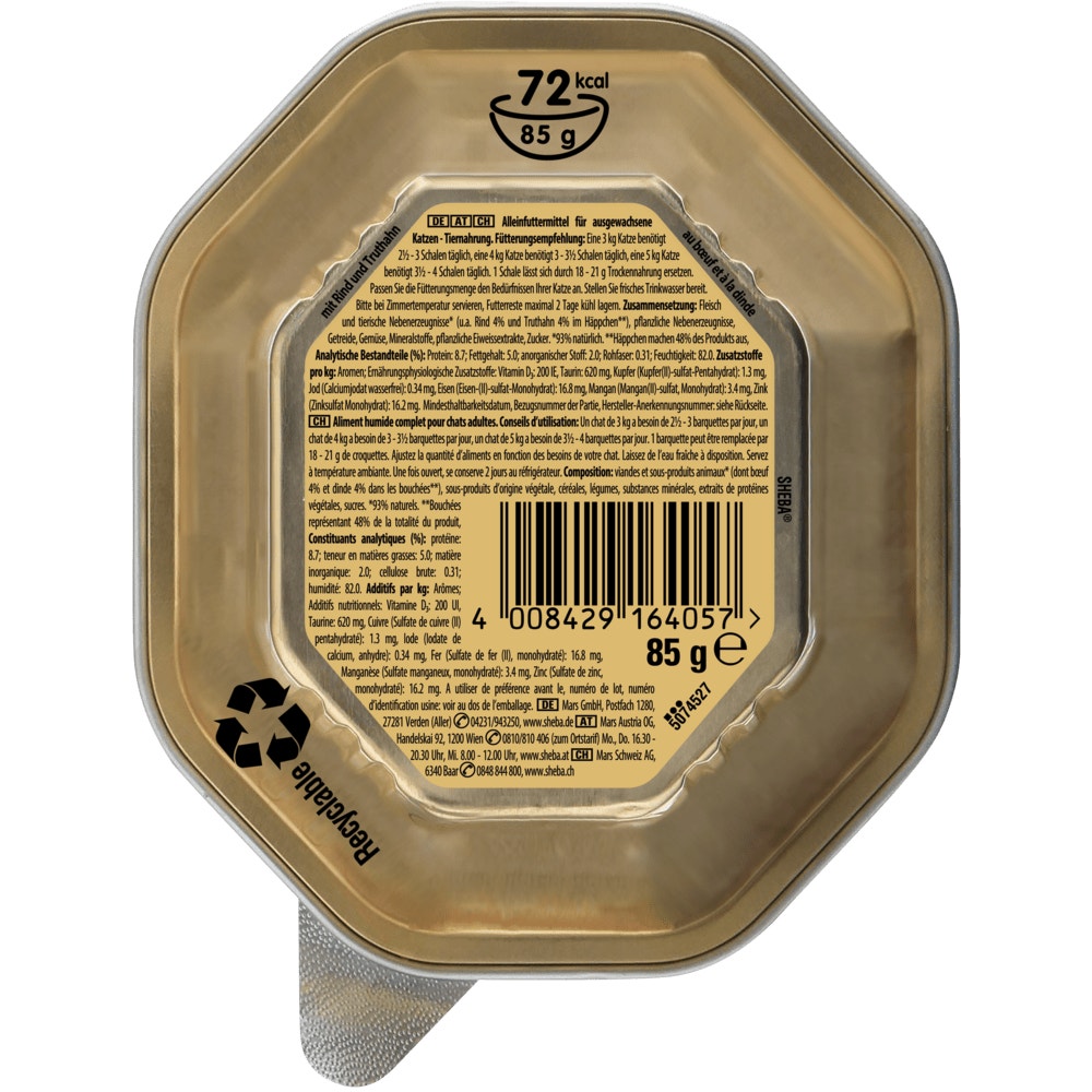 SHEBA® Selection Rind & Truthahn in Sauce, 85g - 2