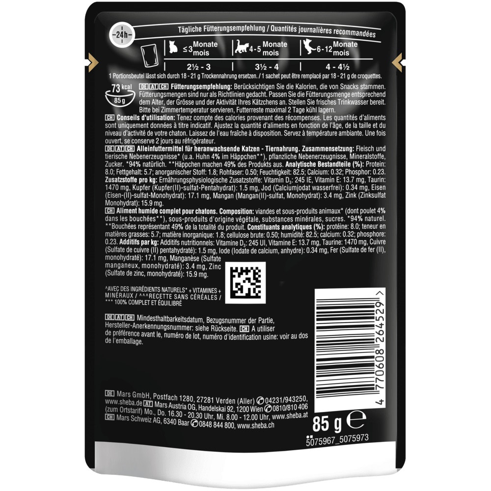 SHEBA® Kitten Huhn in Sauce, 85g - 2
