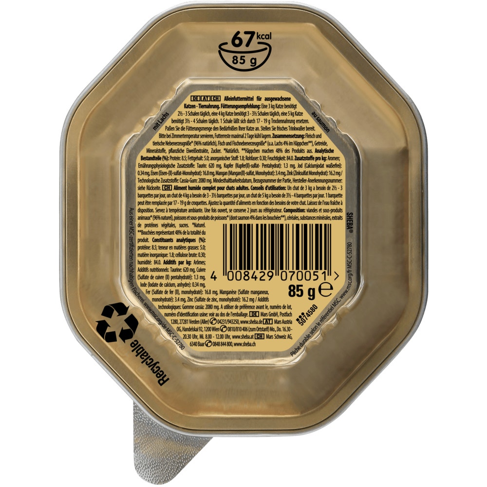 SHEBA® Delikatesse Lachs MSC in Gelee, 85g - 2