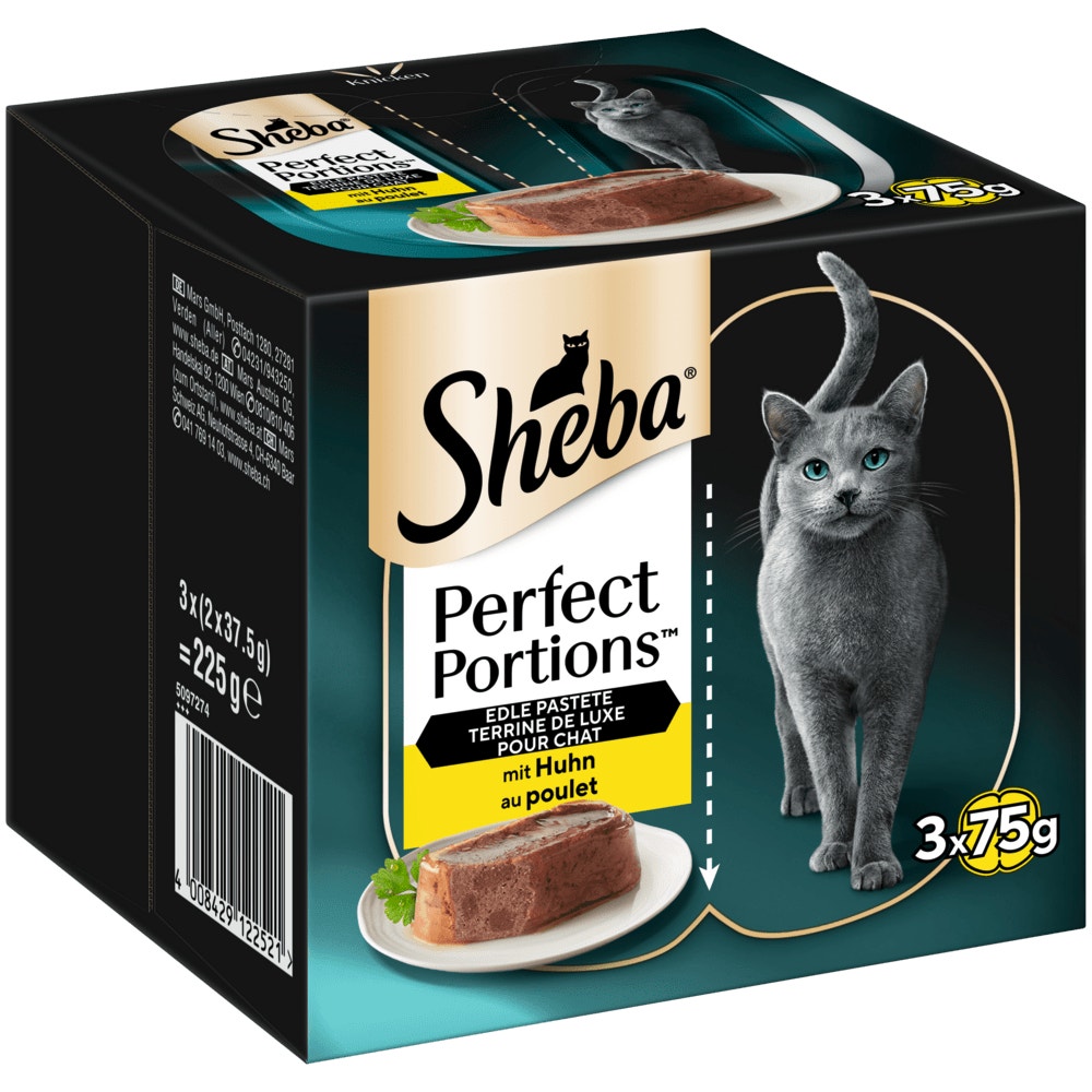 SHEBA® PERFECT PORTIONS™ Huhn in Pastete, 3 x 75g - 1