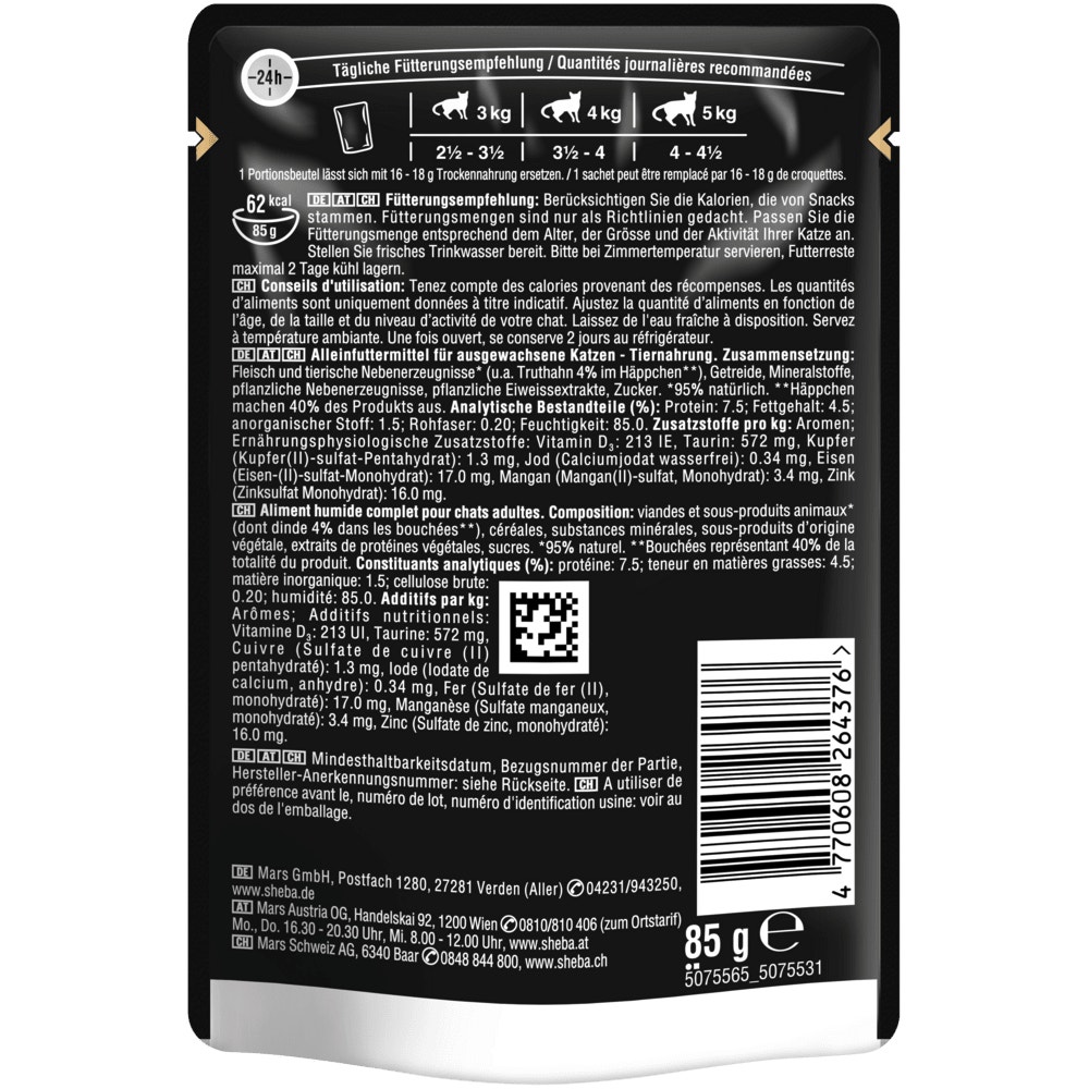 SHEBA® Sauce Collection Sauce Lover Truthahn in Sauce, 85g - 2