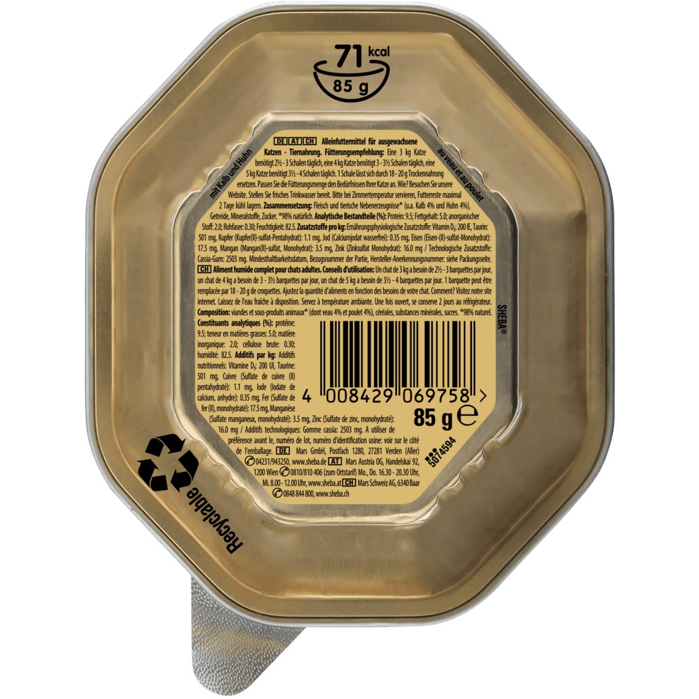 SHEBA® Classics Kalb & Huhn in Pastete, 85g - 2