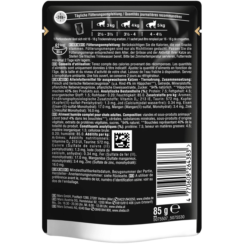 SHEBA® Sauce Collection Sauce Lover Rind in Sauce, 85g - 2
