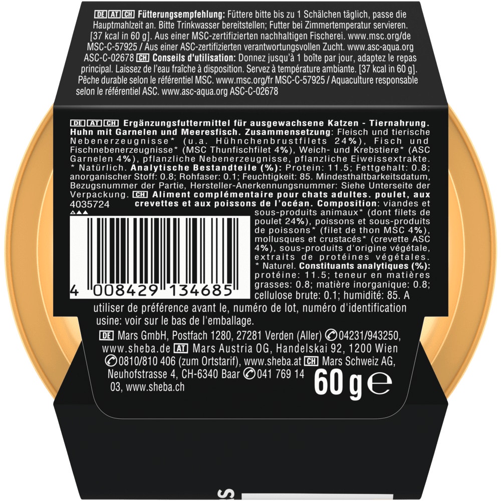 SHEBA® Filets Huhn mit Garnelen & Meeresfisch, 60g - 2