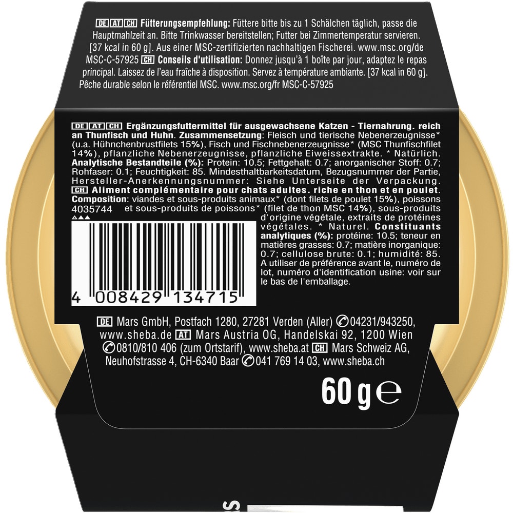 SHEBA® Filets Thunfisch MSC & Huhn, 60g - 2