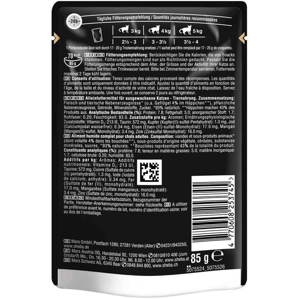 SHEBA® Selection Geflügel in Sauce, Portionsbeutel 85g - 2
