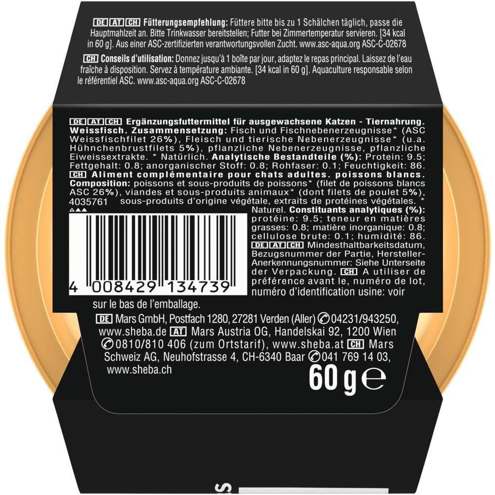 SHEBA® Filets Weißfisch ASC, 60g - 2